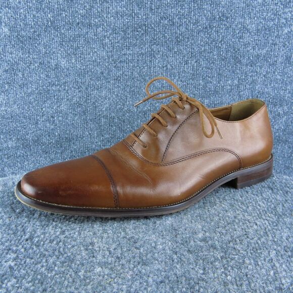 Nordstrom Shop Toe Cap Men Oxford Shoes Size 11.5 Medium Brown Lace‎ Up - Picture 1 of 10